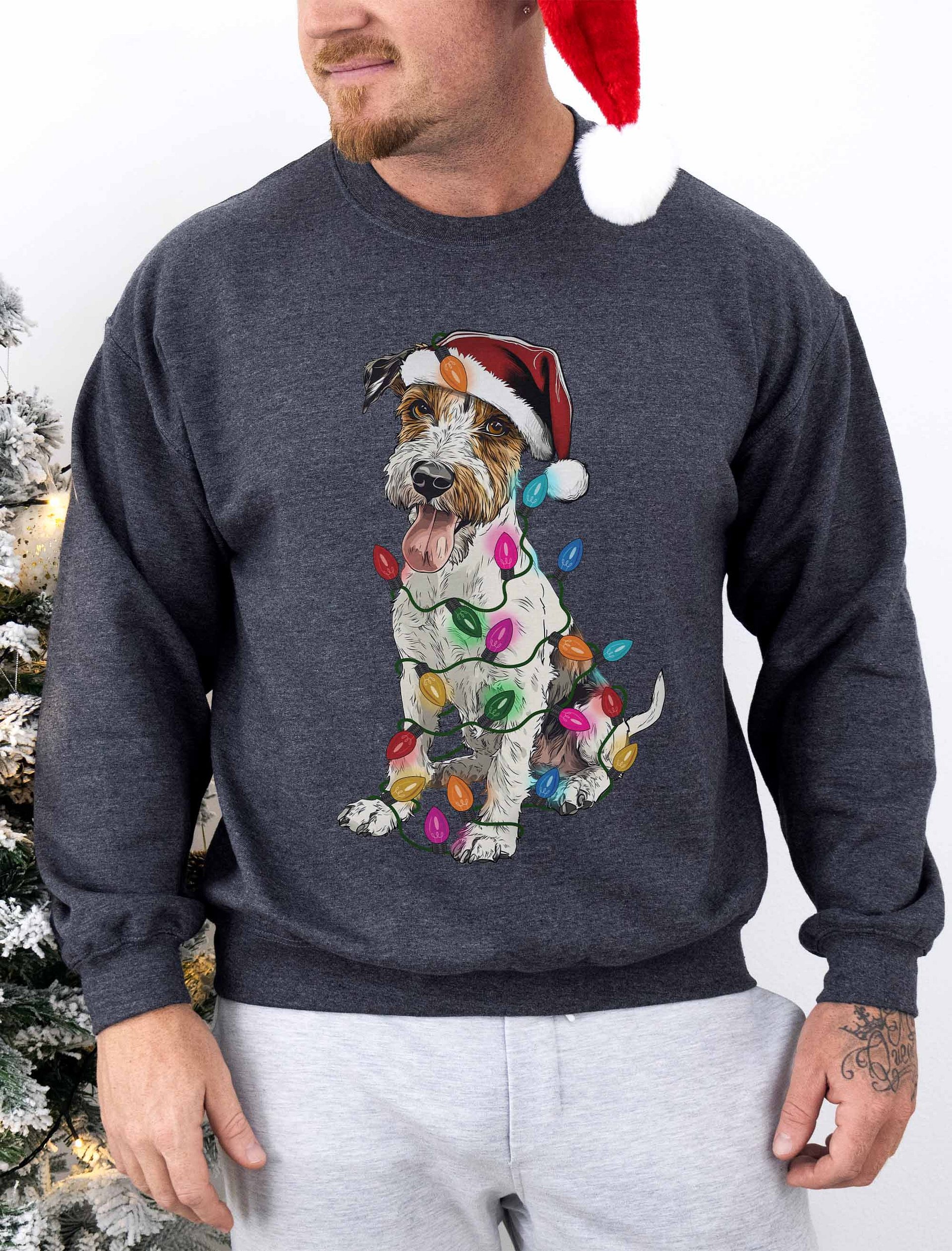 Funny Wire Fox Terrier(Tricolor) Christmas Sweatshirt product image (1)