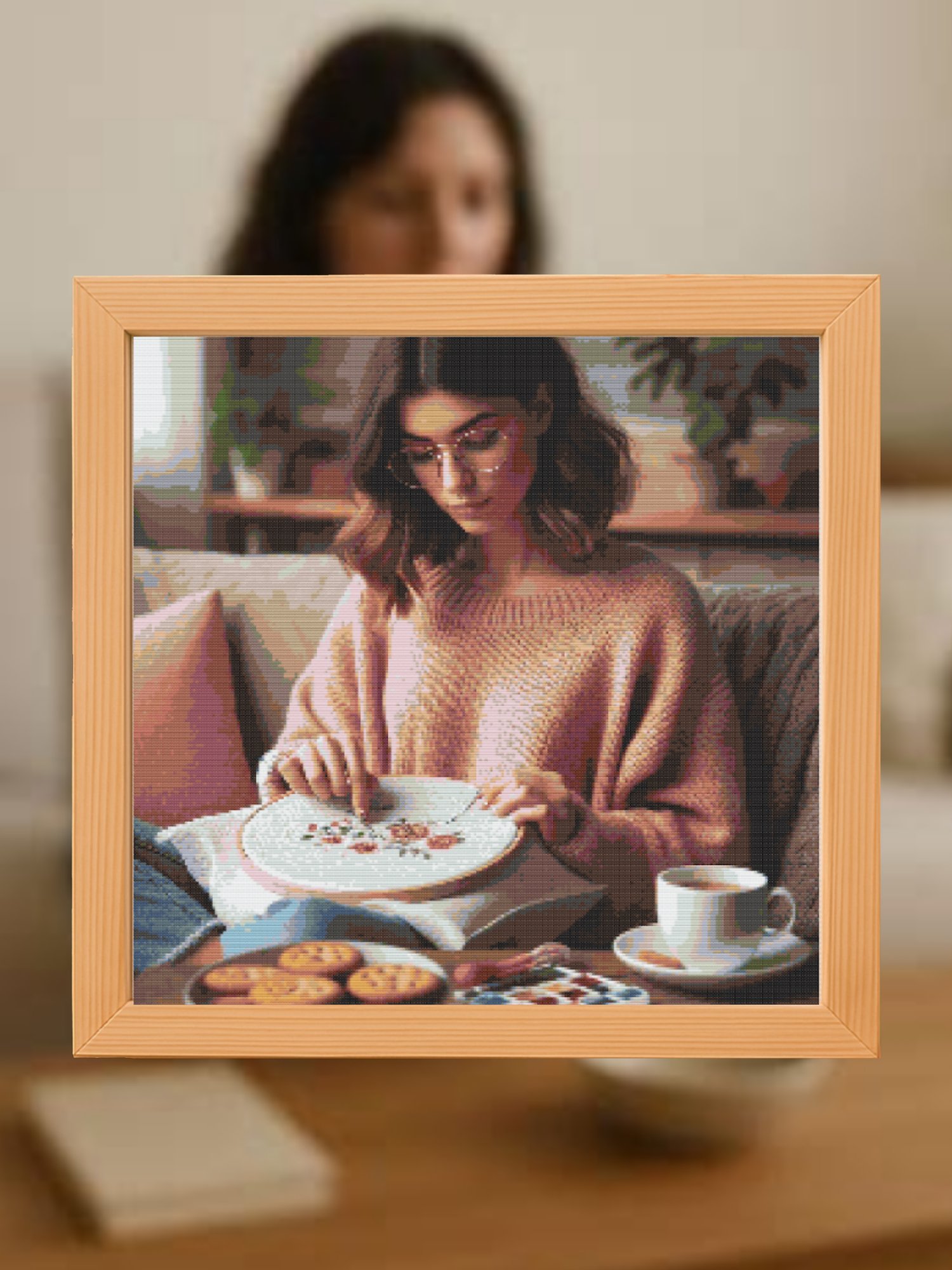 Stitches & Tea Cross Stitch Pattern product image (1)