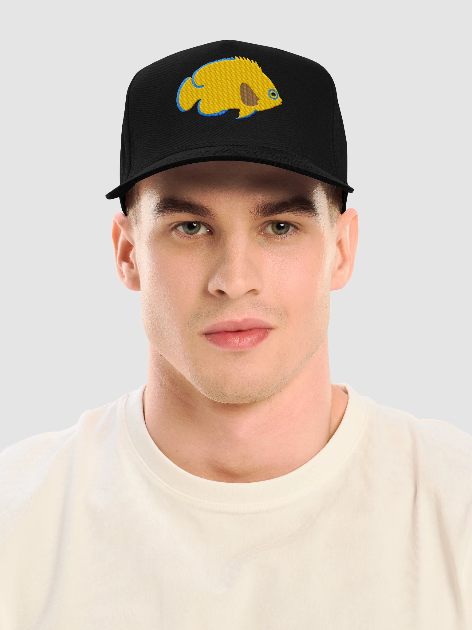 Lemonpeel Angelfish Embroidered Mid-Profile Baseball Cap | Saltwater Reef Aquarium Fish Hat product image (2)