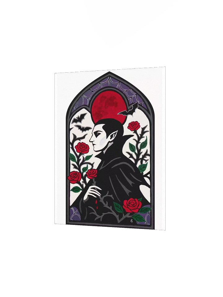 Romantic Vampire Stained Glass Style Painting PRint product image (4)