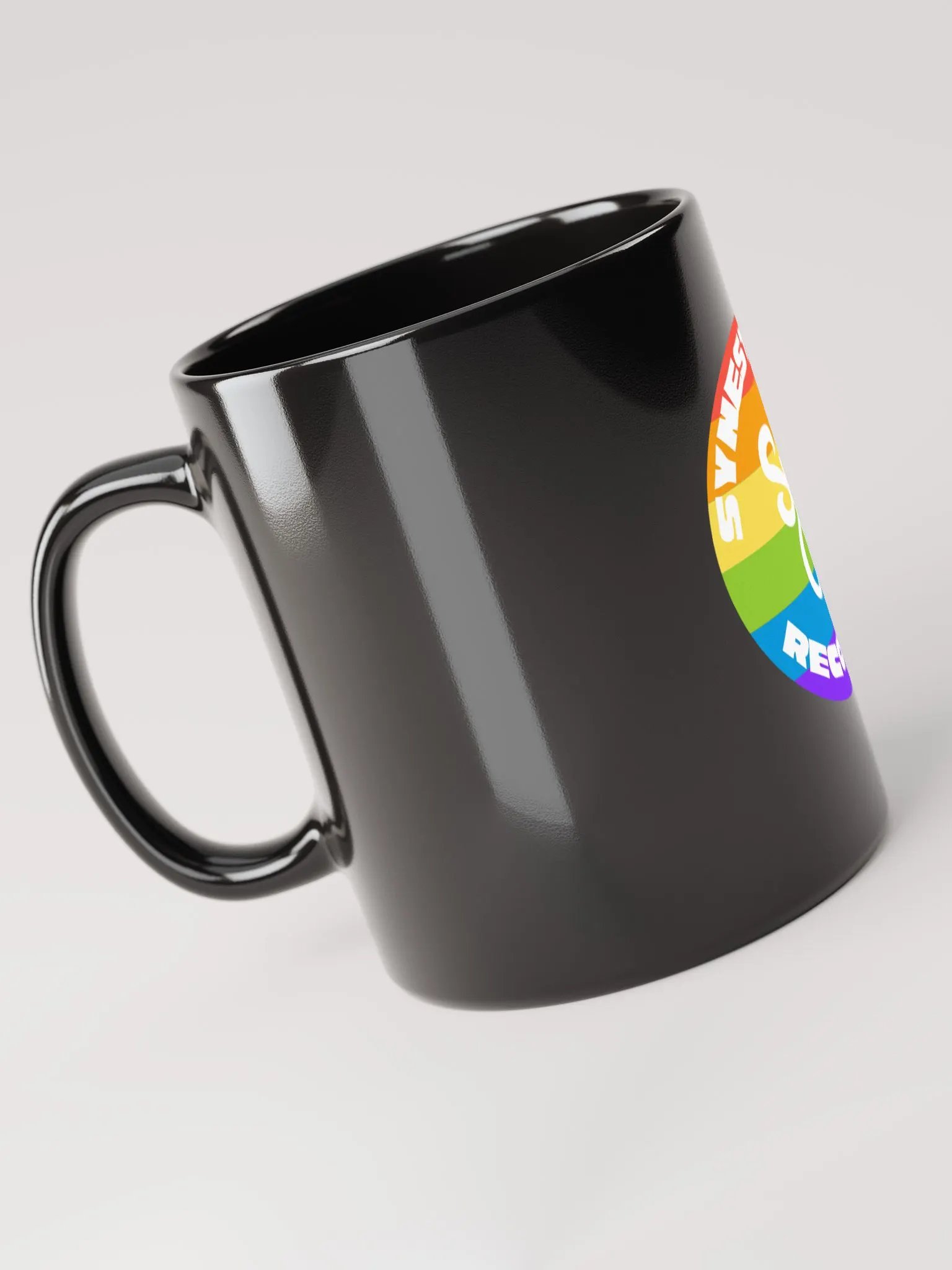 Synesthesia Records Rainbow Logo Mug BLK product image (2)