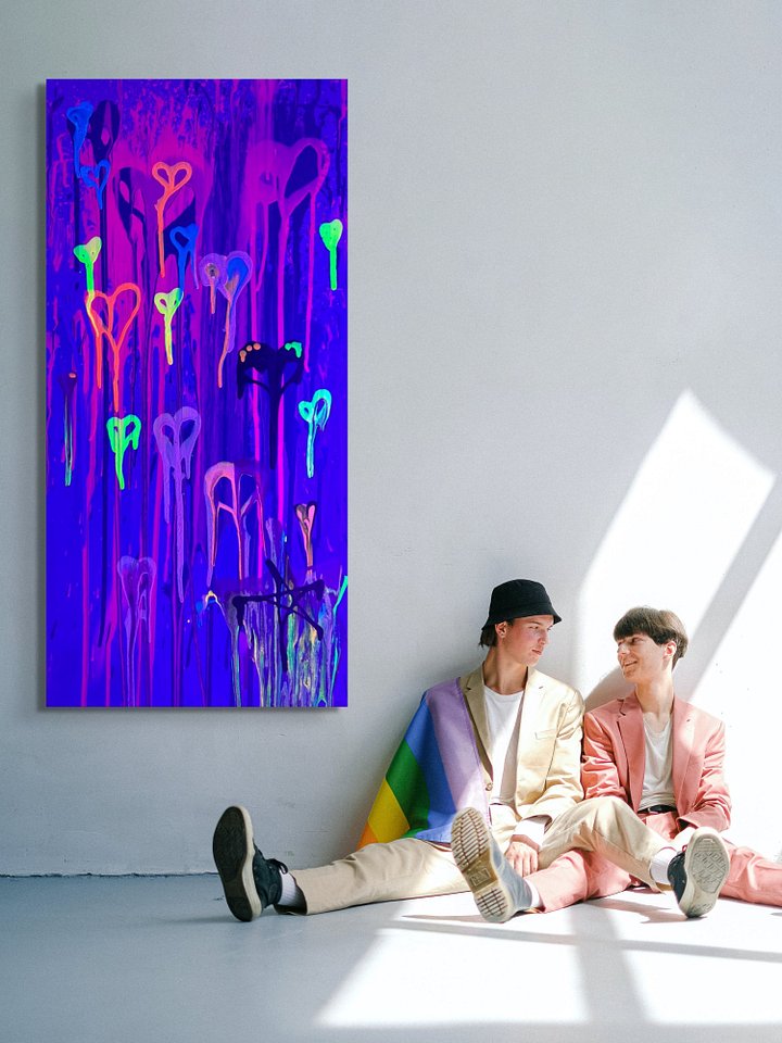 Dripping Hearts UV Canvas Print product image (2)