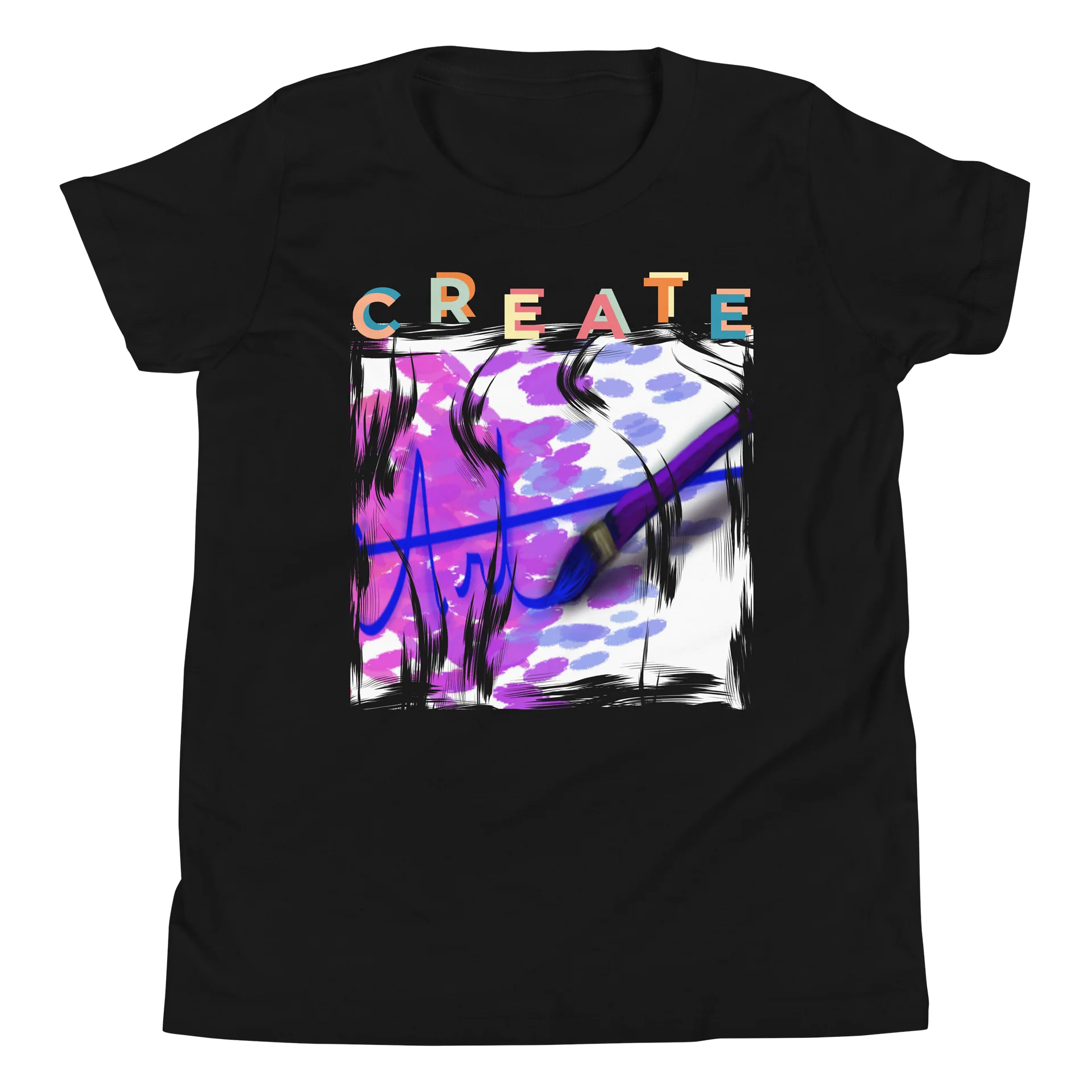 "Create Art" T-Shirt. Youth Short Sleeve T-Shirt - Bella+Canvas product image (1)