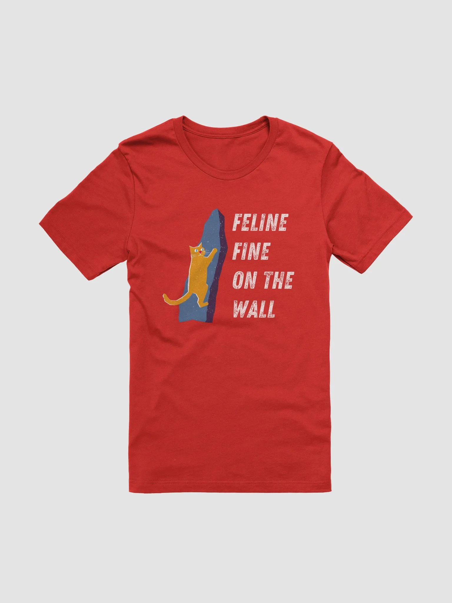 'Feline' Fine On The Wall - Climbing T-Shirt product image (1)