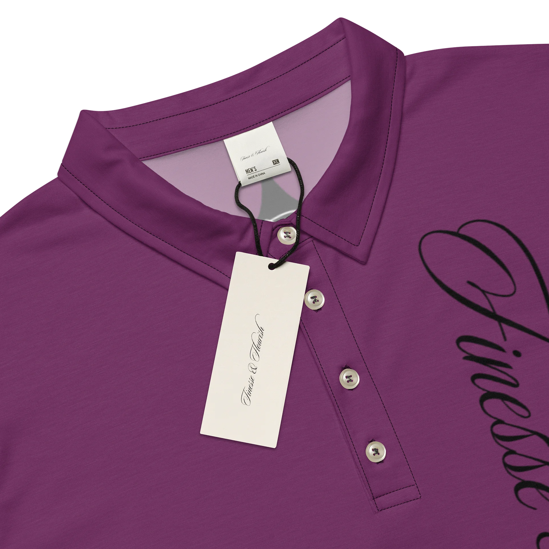 F&F Left Script Slim Fit Polo Shirt (TSTCLR CNCR) product image (4)
