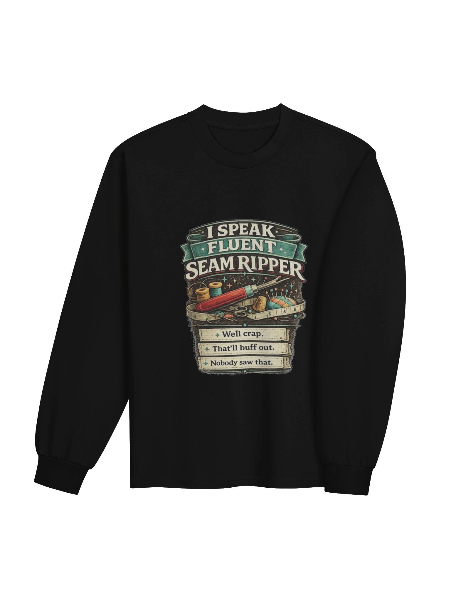 I Speak Fluent Seam Ripper — Vintage Sewing Shirt product image (4)