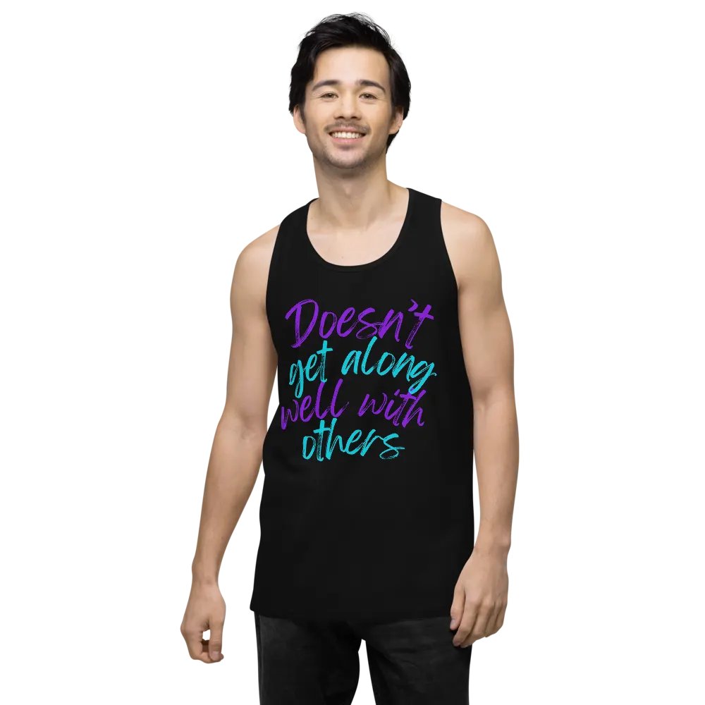Cinnaschick Doesn't Get Along Men's Tank product image (25)