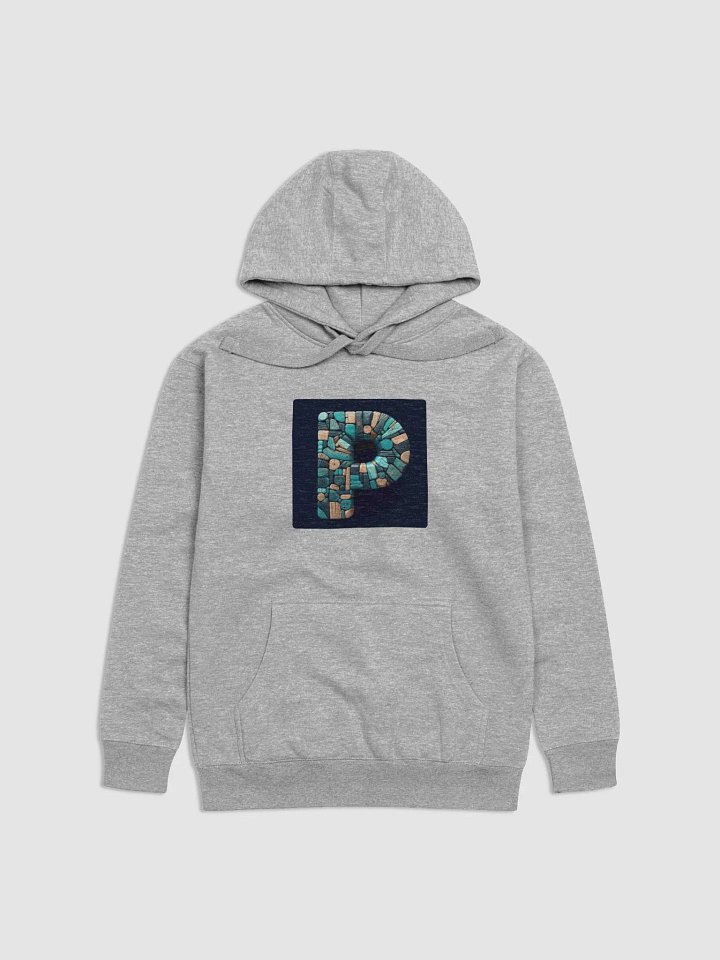 Dimensional Wooden Block 'P' Hoodie | AI Design initial P product image (1)