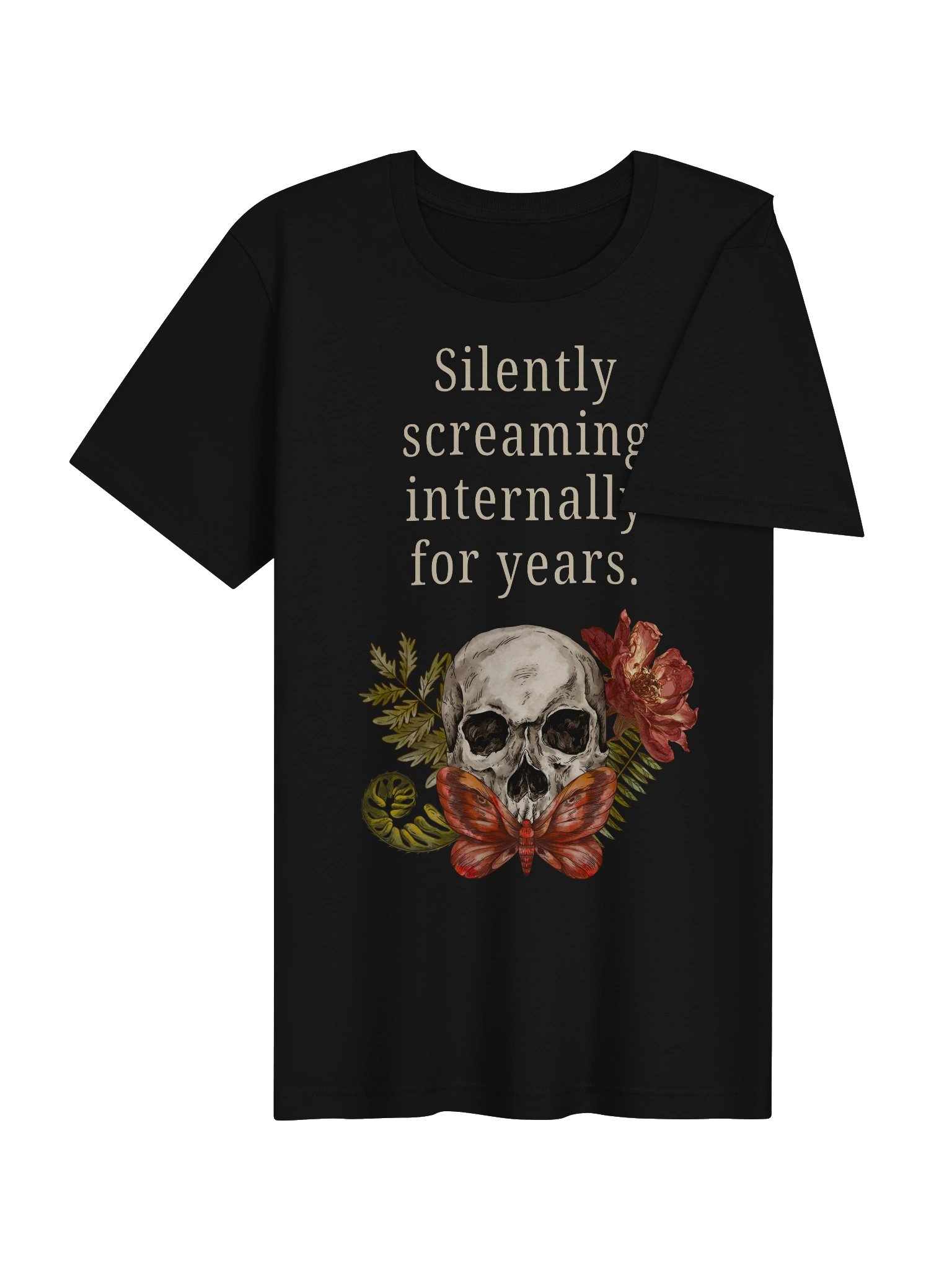 Silently Screaming Internally Shirt | Gothic Chronic Illness & Burnout Tee product image (4)