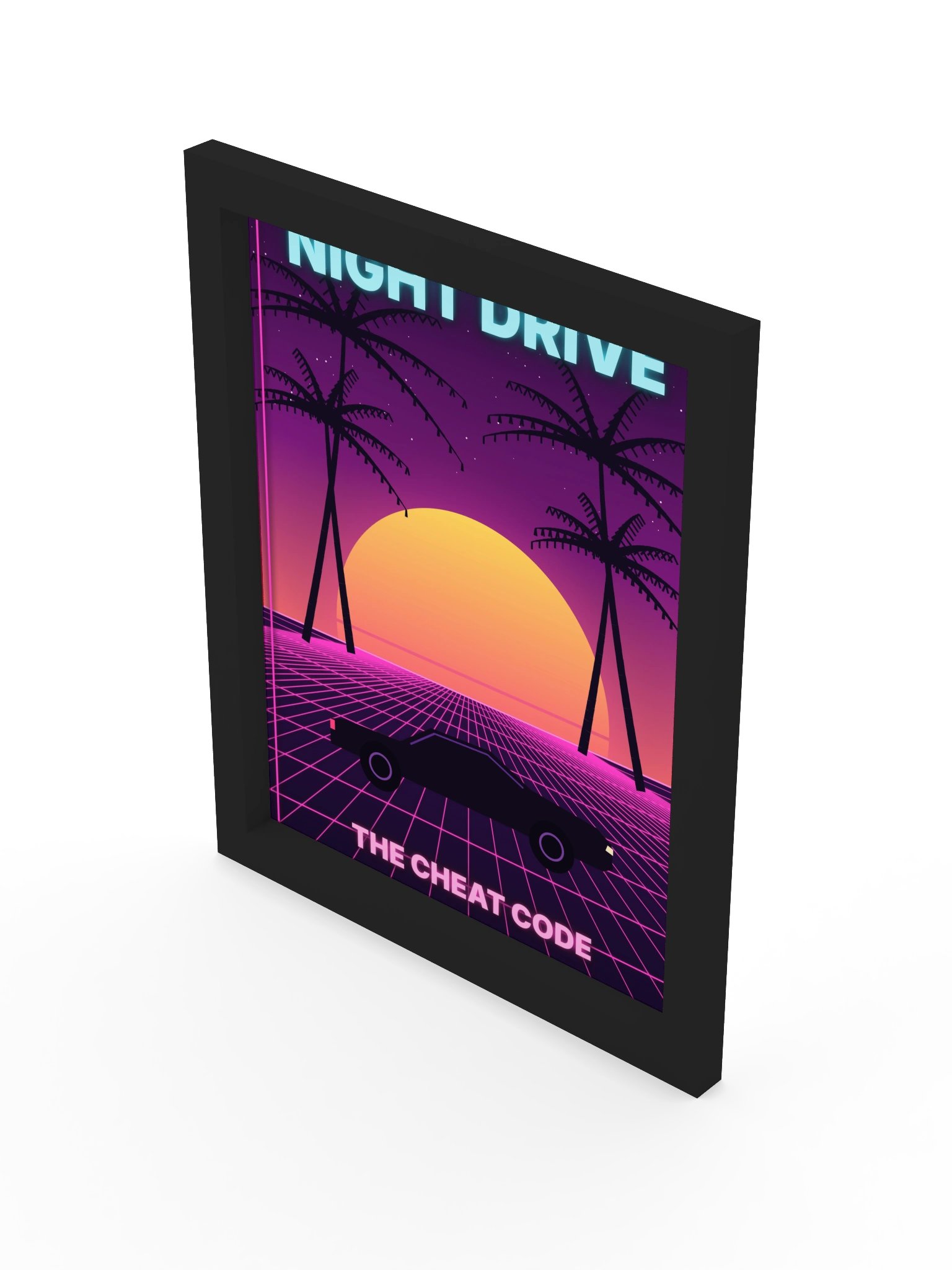 Night Drive – Neon Framed Poster product image (3)