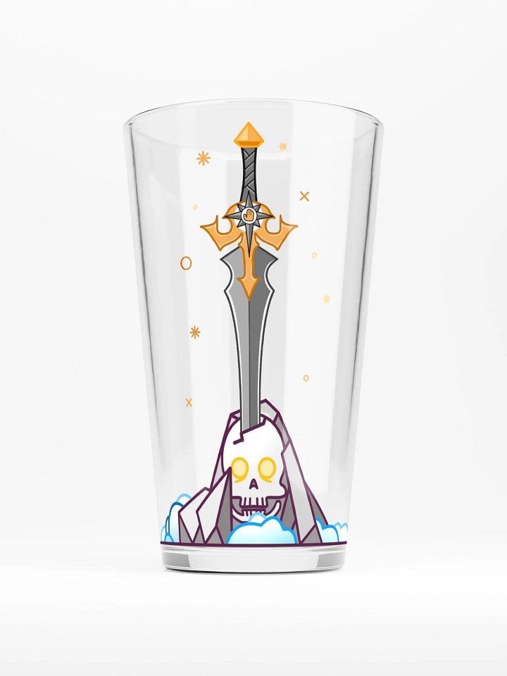 Sword in the Skull - Argent Variation - Pint Glass product image (1)