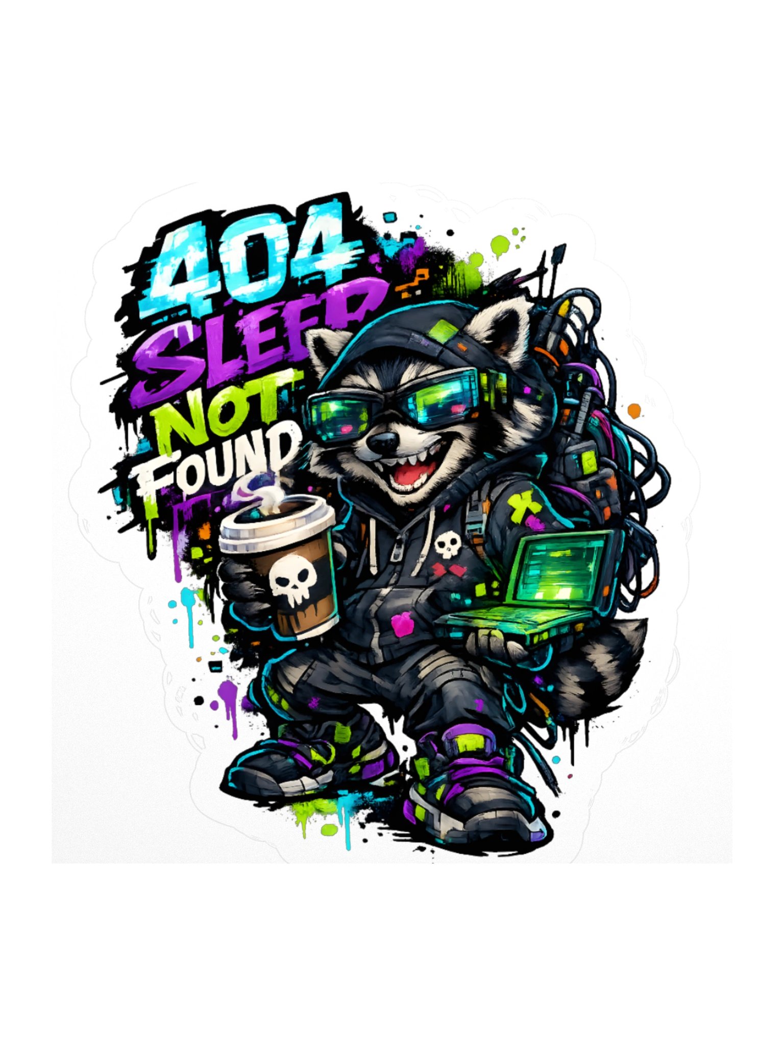 404 SLEEP NOT FOUND STICKER product image (1)