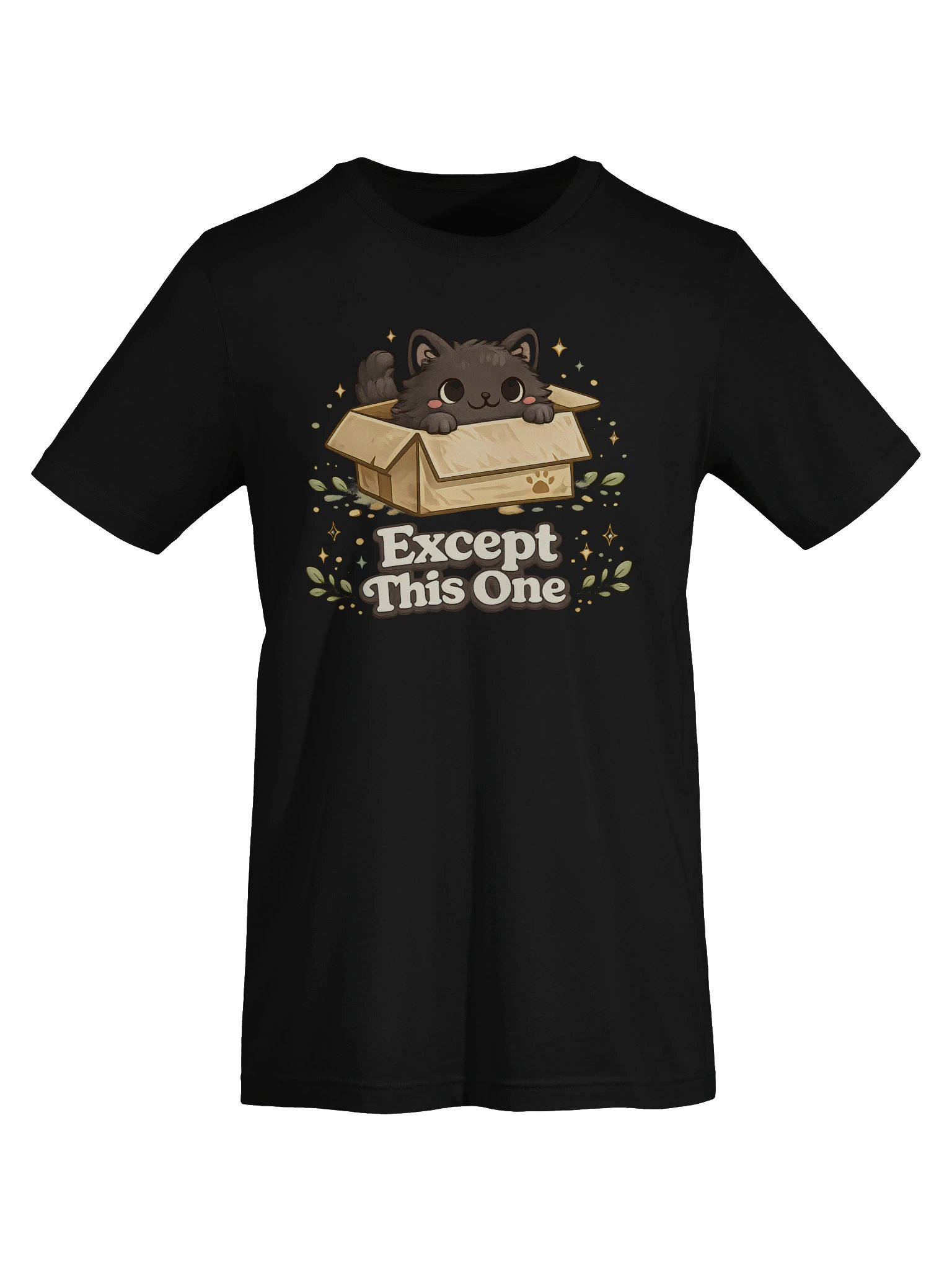 Except This One Cat Box Tee, Cute Matching Couple Shirt, Funny Cat Graphic Tee product image (5)