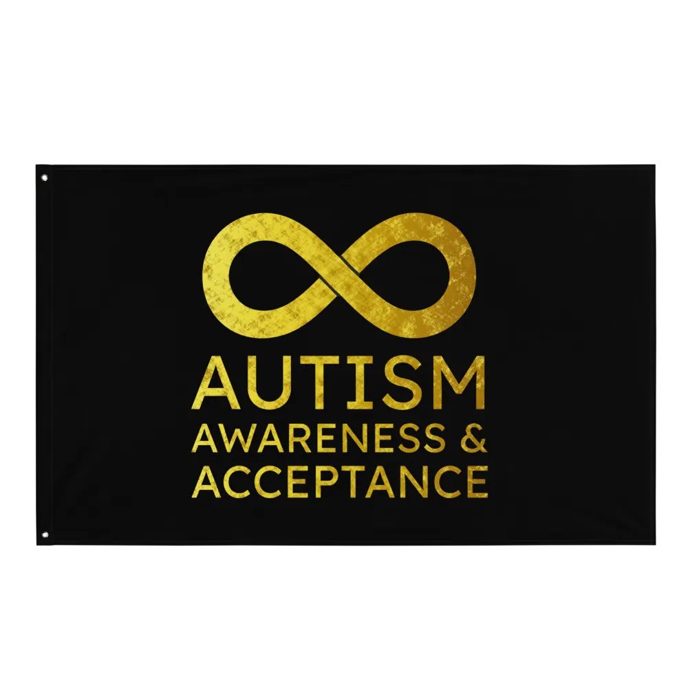 Autism Awareness & Acceptance Flag (Black) product image (1)