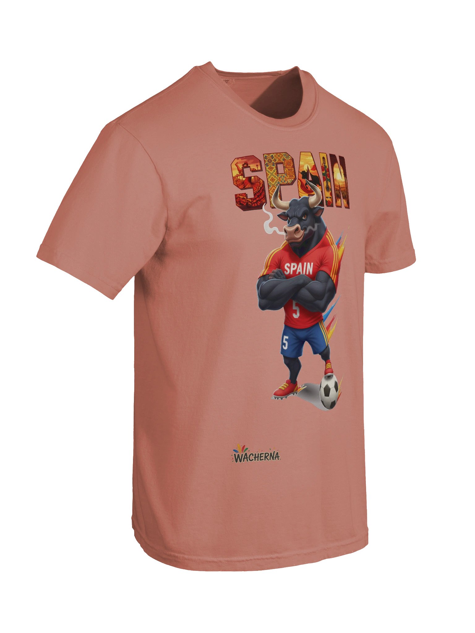 Spain Bull Mascot Fan Art T-Shirt – Vibrant Culture & Football Streetwear product image (5)