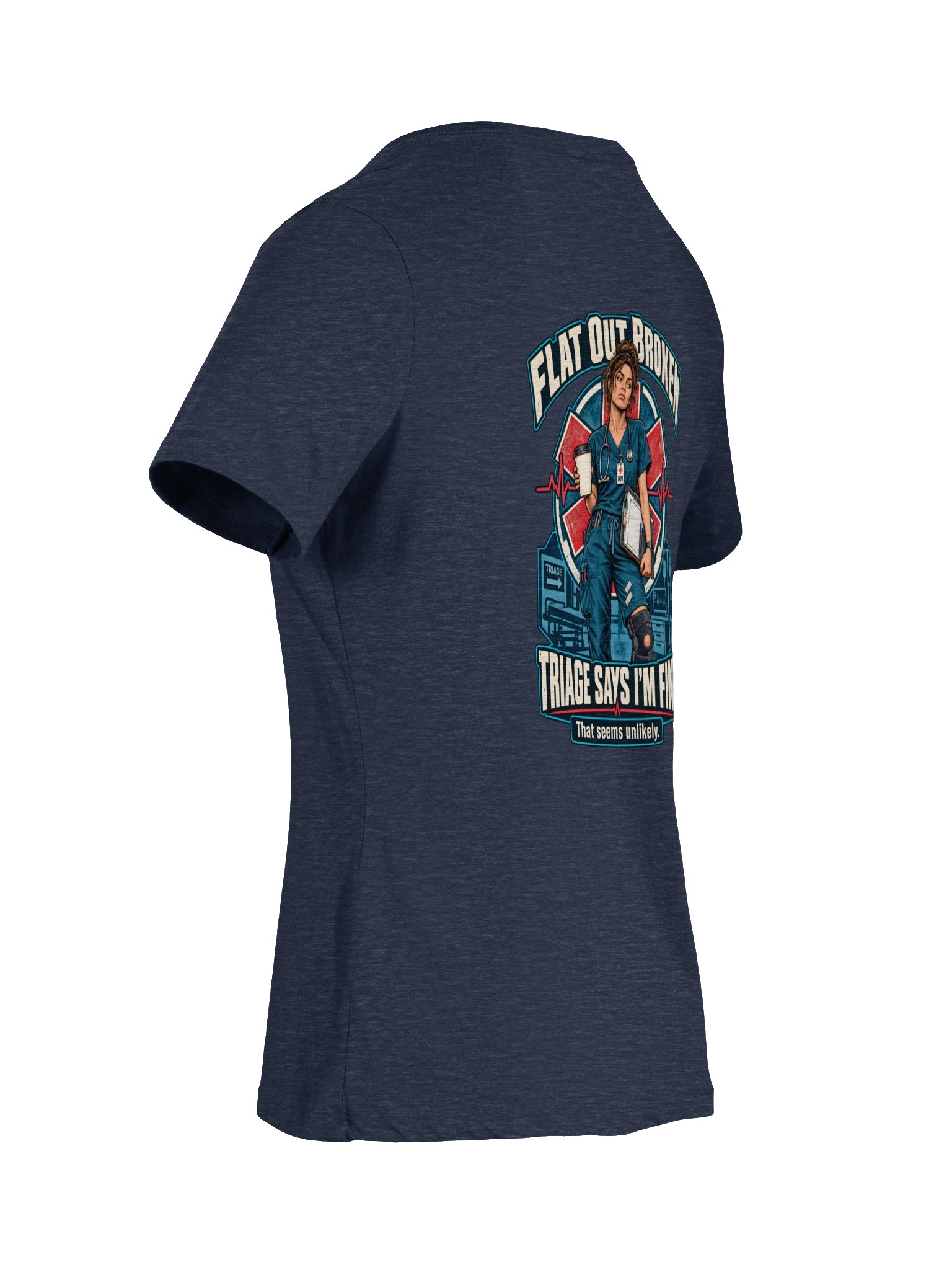 ER Nurse Shirt — Triage Says I’m Fine Trauma Squad Tee | Flat Out Broken™ product image (9)