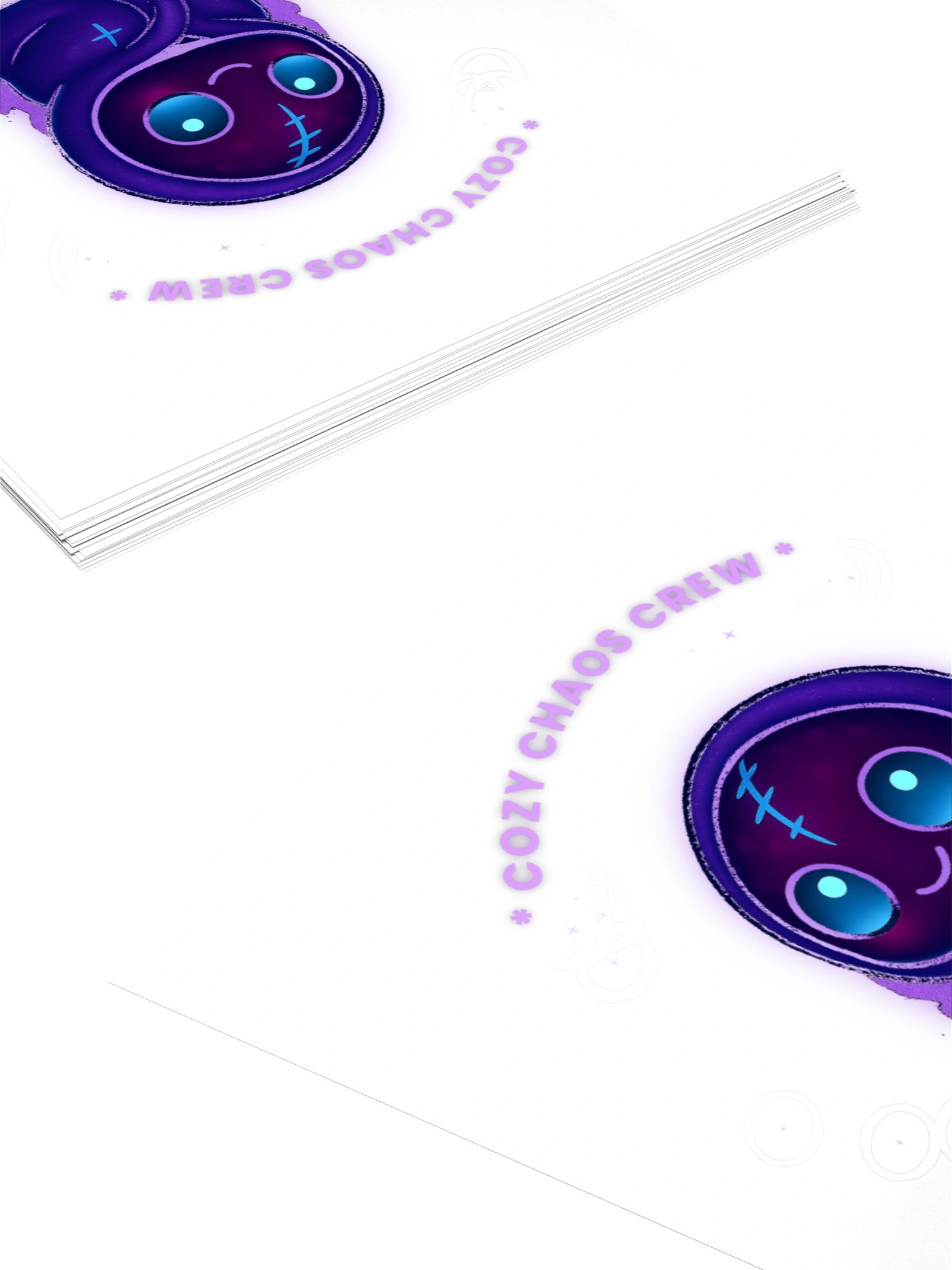 Cozy Chaos Cloaked Mascot — Kiss‑Cut Sticker product image (10)