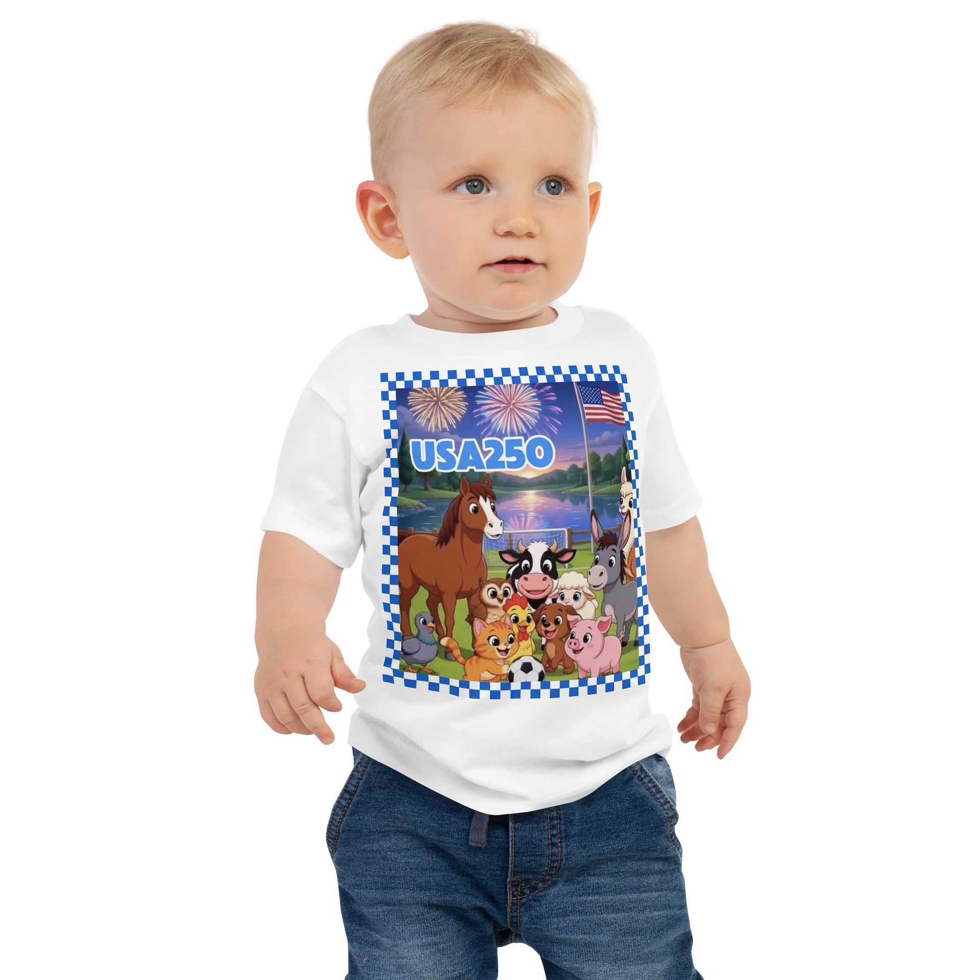 USA250 Farm Friends Baby Tee product image (1)