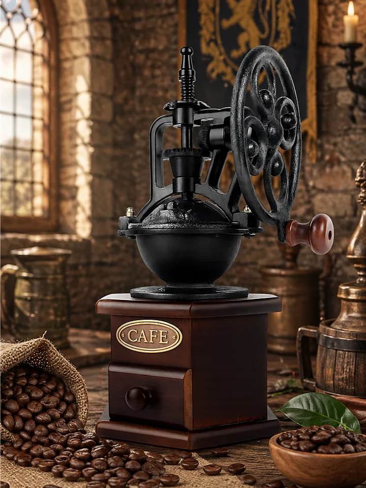 The Armored Kingdom Medieval Coffee/ Spice Grinder-Antique Mill with Cast Iron Hand Crank product image (1)