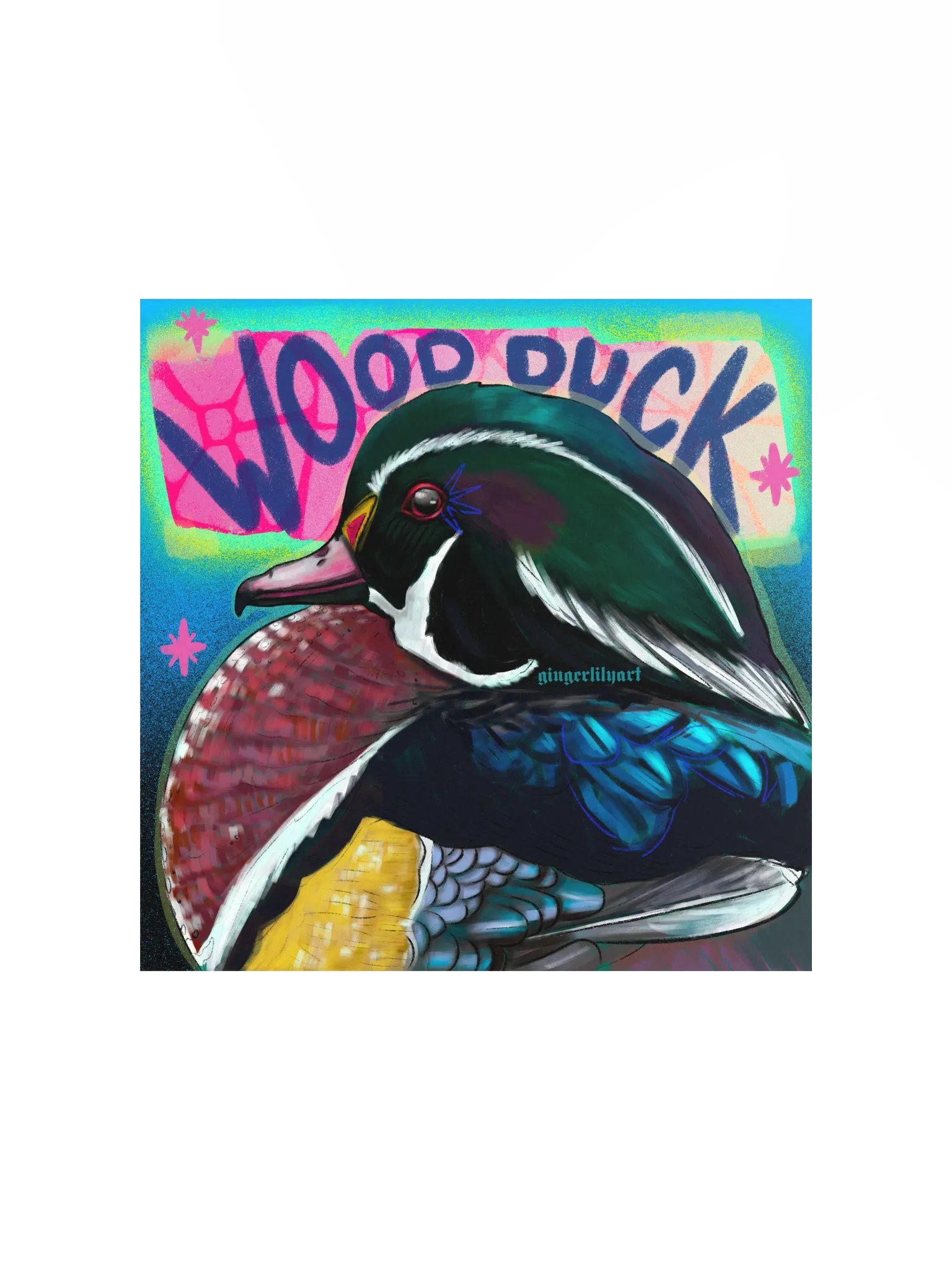 wood duck print product image (1)