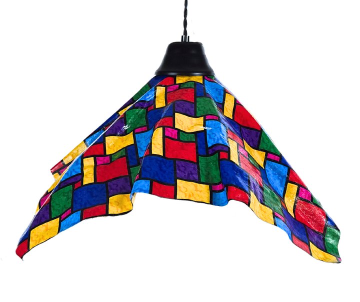 Stained Glass Print Pendant Light product image (1)