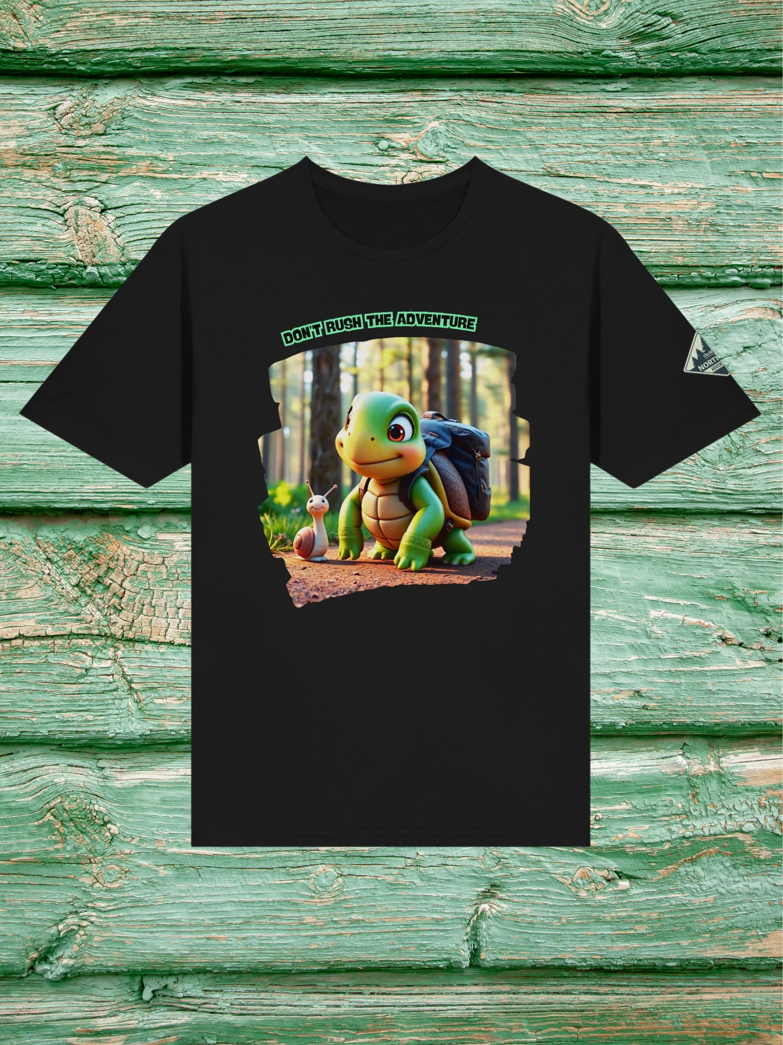 Don’t Rush the Adventure – Slow Hiking Turtle & Snail Unisex T-Shirt product image (29)