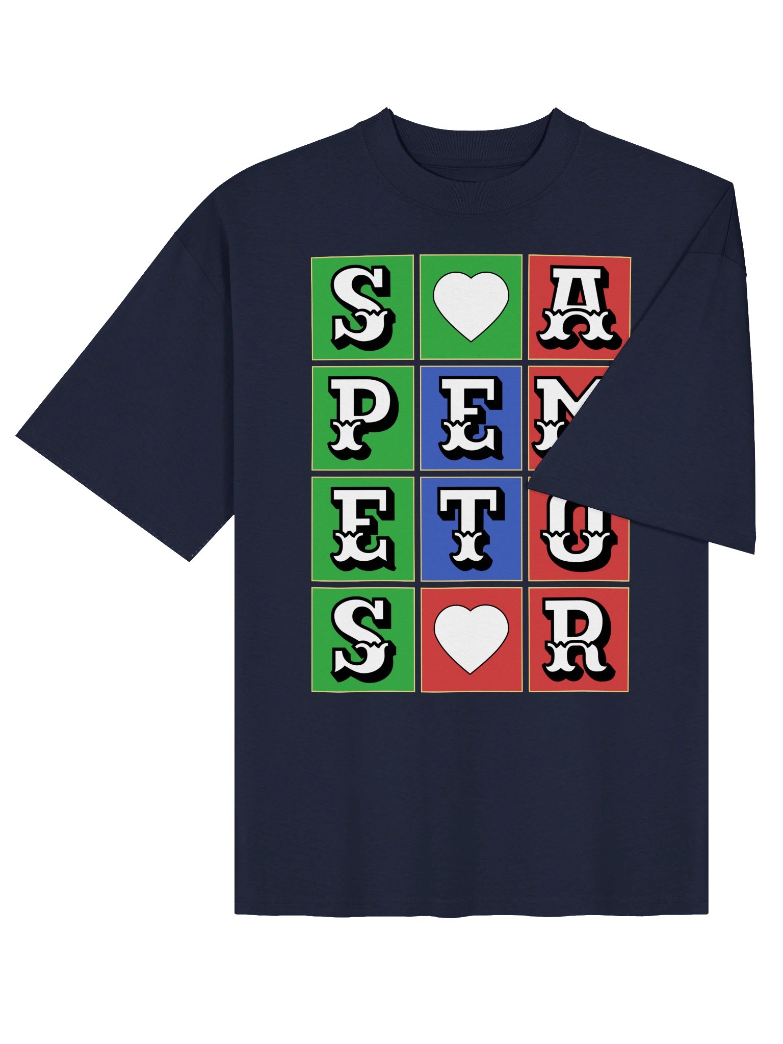 Hope and Love In Latin Quote Unisex Organic Cotton Oversized Graphic T-shirt product image (4)