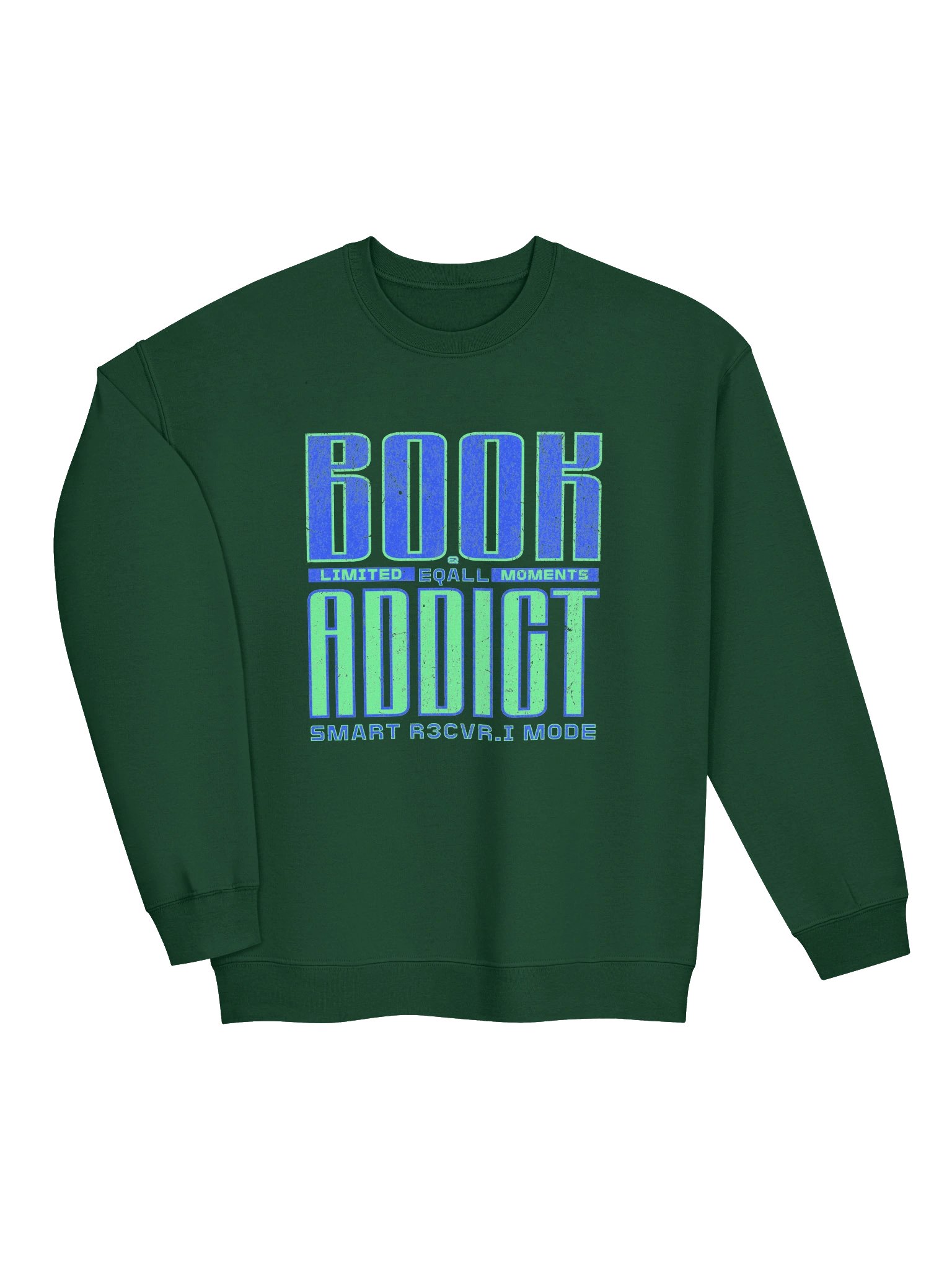 BOOK Addict Moments Gildan Sweatshirt_R3CVR.i mode by EQALL® Essentials_Blue / Turquoise product image (9)