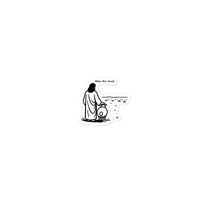 "Hear His Voice" Doodle Die-Cut Sticker product image (1)