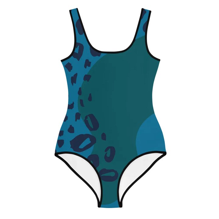 Teal Leopard Youth Swimsuit product image (1)