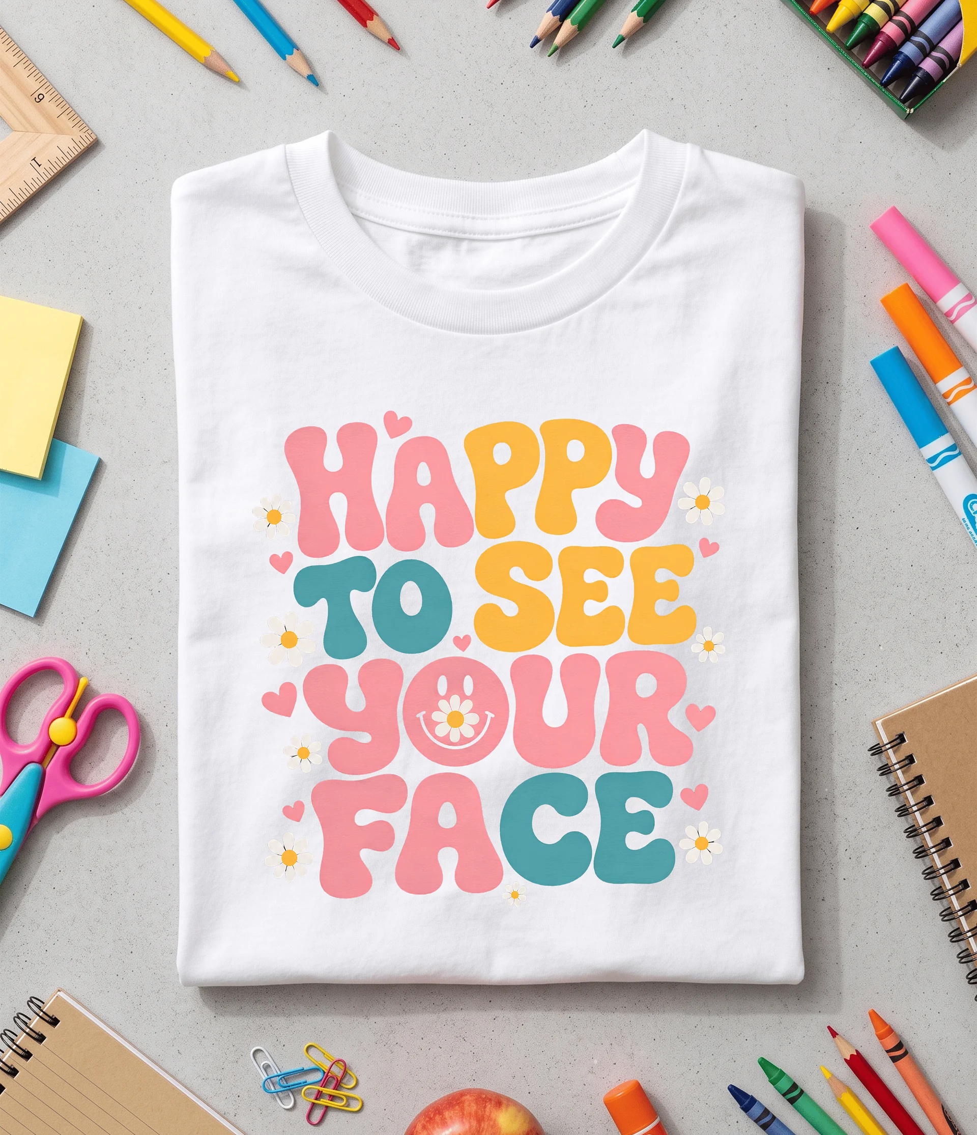 Happy to See Your Face Teacher Tee 🌼😊 product image (1)