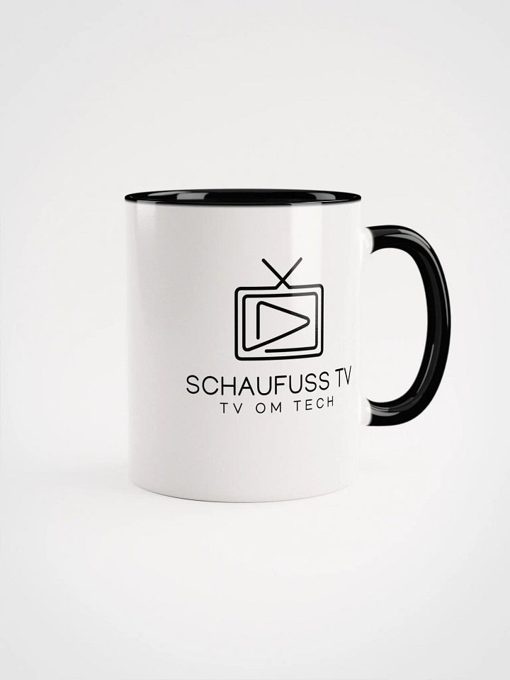 Tofarvet krus med sort logo product image (1)