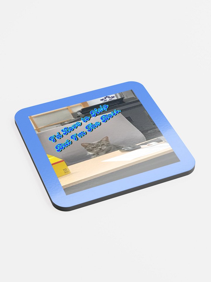 Boss Cat Glossed Cork Coaster product image (2)
