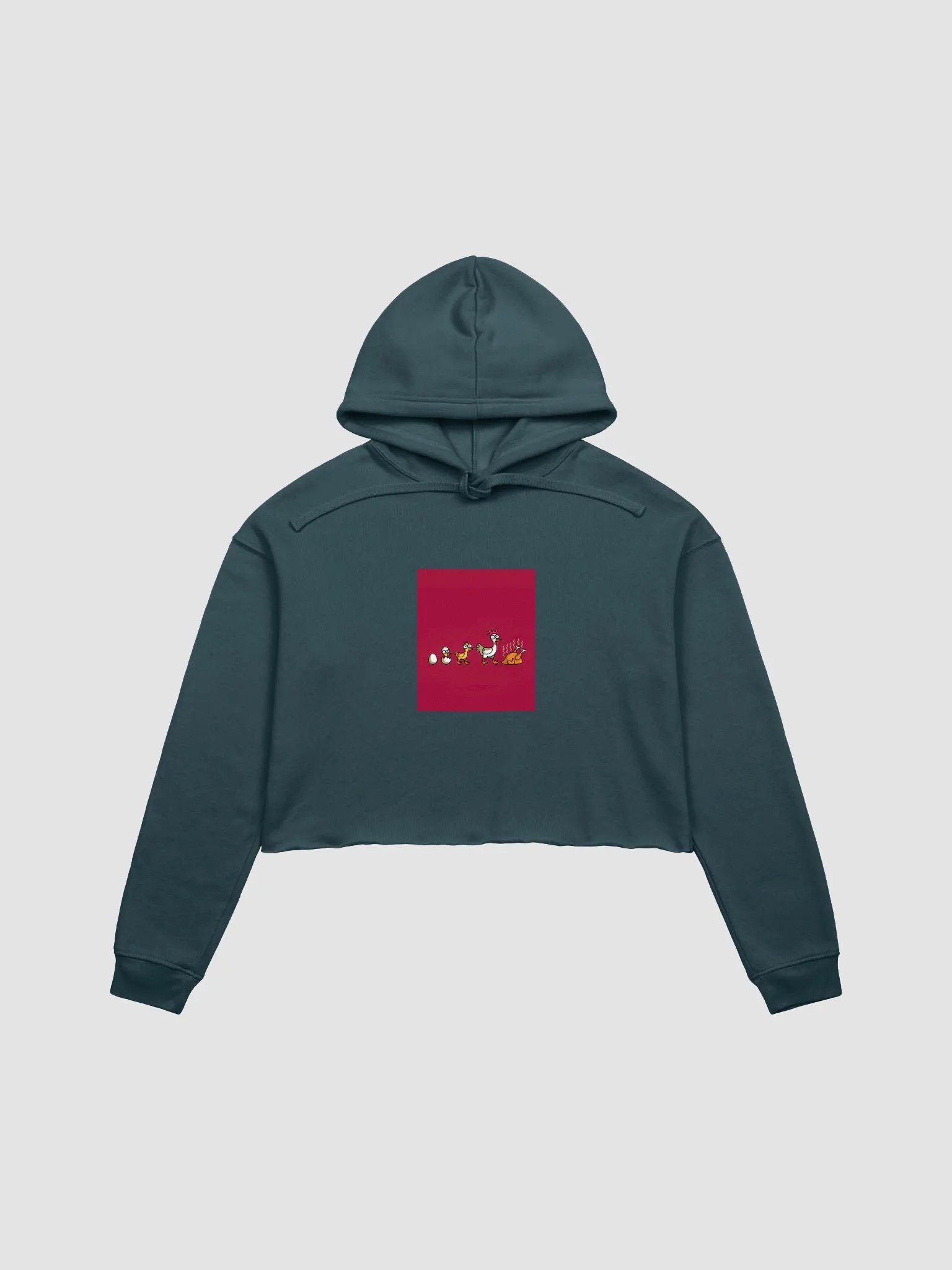 Evolutionary Chicken Timeline Crop Hoodie product image (5)