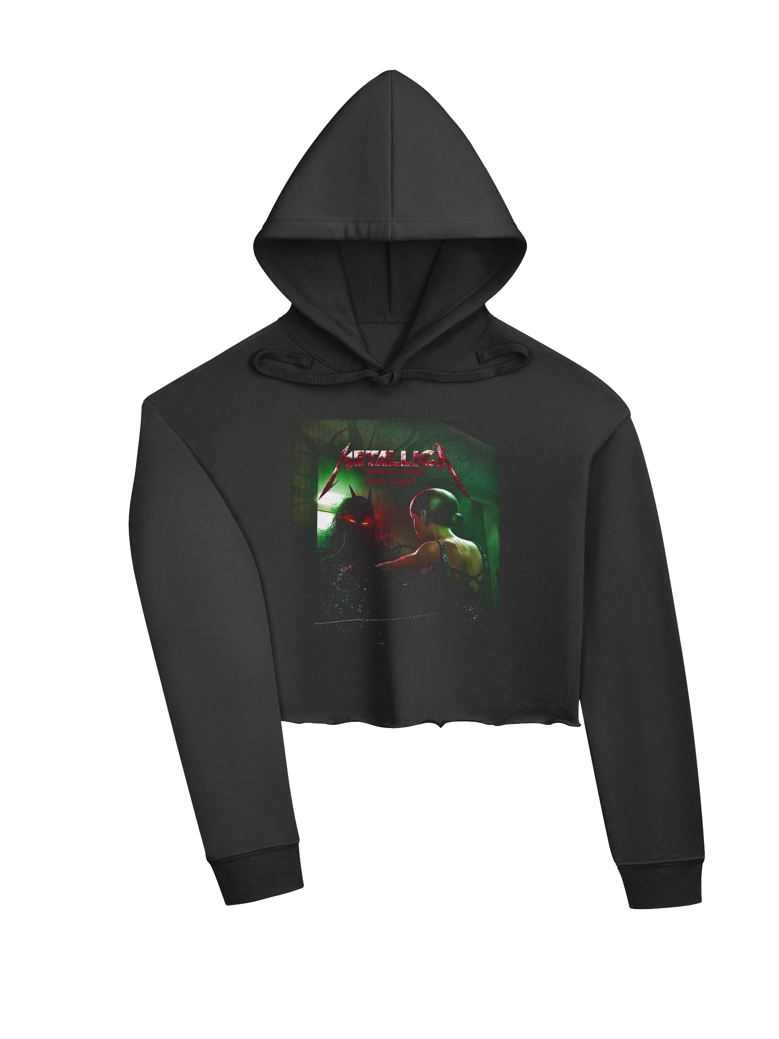 Metallica Band Crop Hoodie | Bella+Canvas 7502 Fleece Cropped Fit product image (3)
