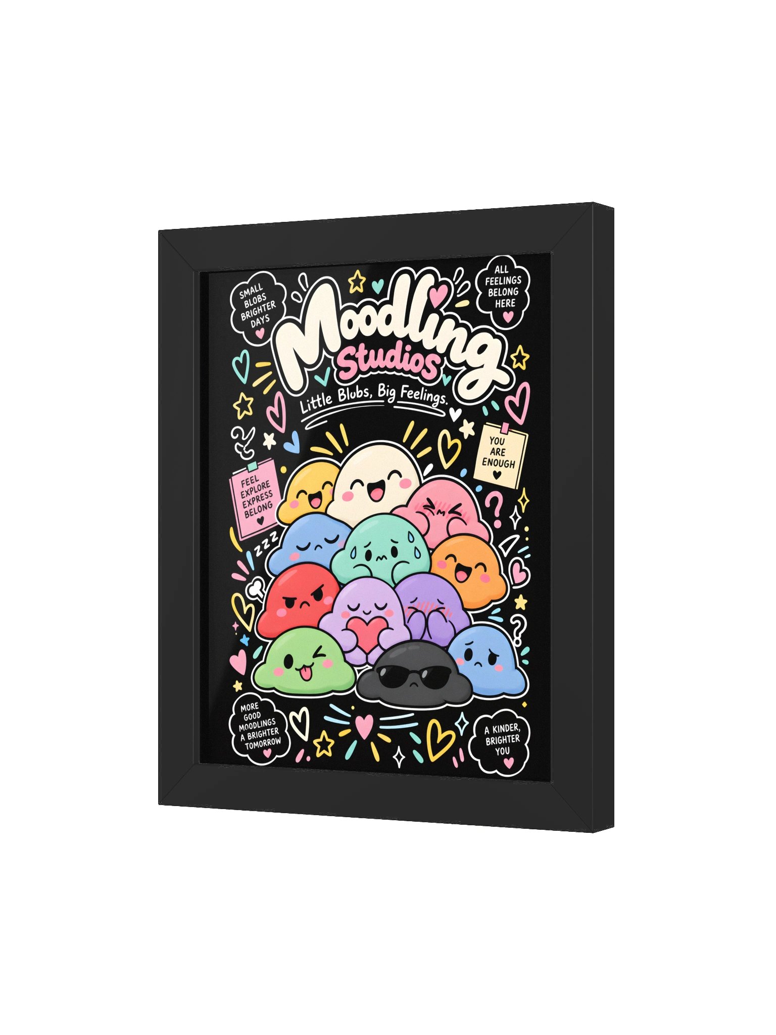 Little Blobs, Big Feelings — Moodling Studios Framed Art Poster product image (3)
