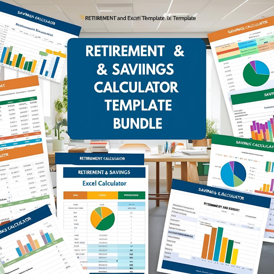 Retirement And Savings Calculator Excel Template Bundle product image (2)