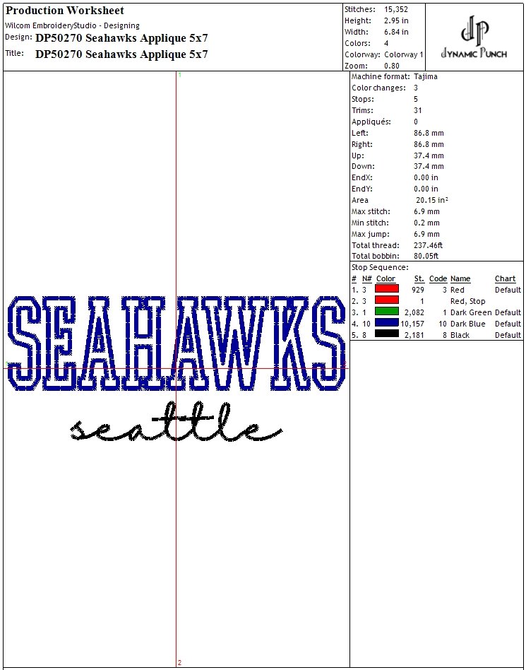 NFL SEAHAWKS APPLIQUE product image (2)
