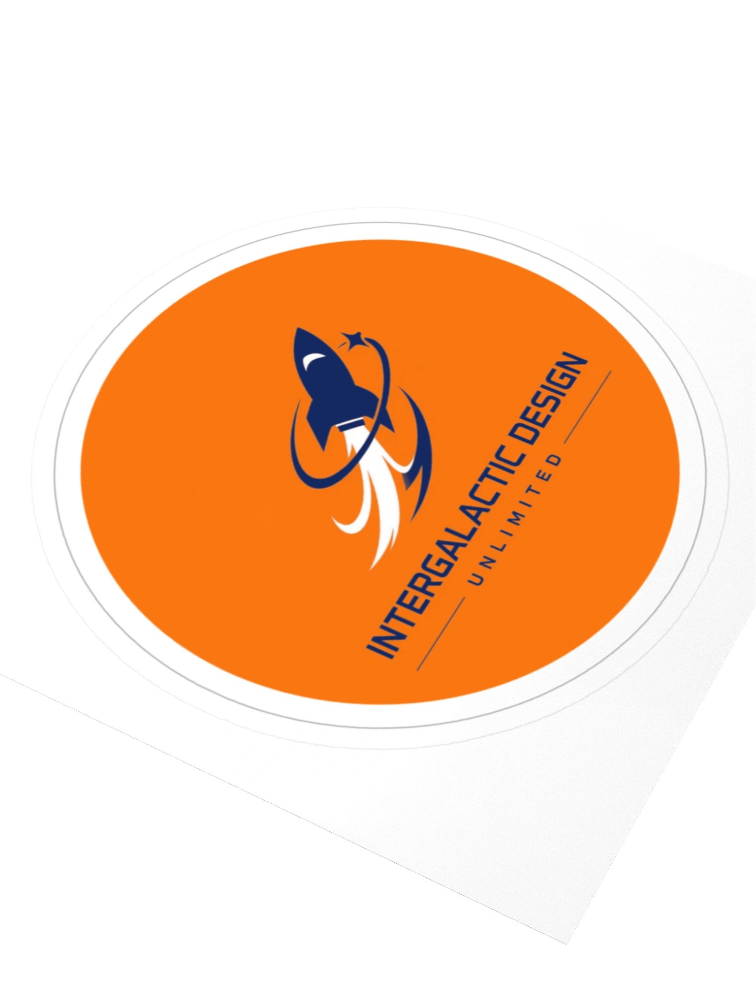 Orange Rocket Badge Sticker (3 in) product image (3)