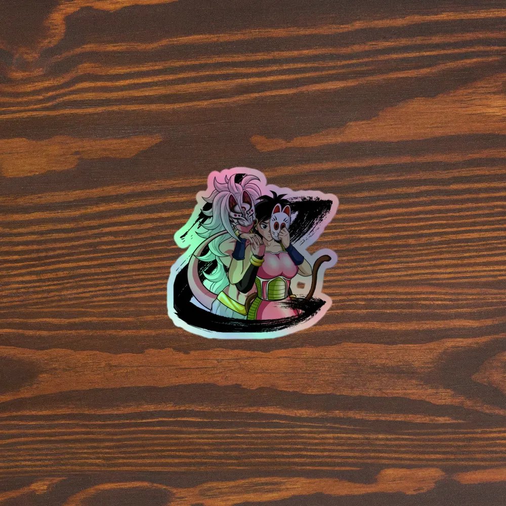 Saiyan & Android Masquerade Sticker Black product image (5)