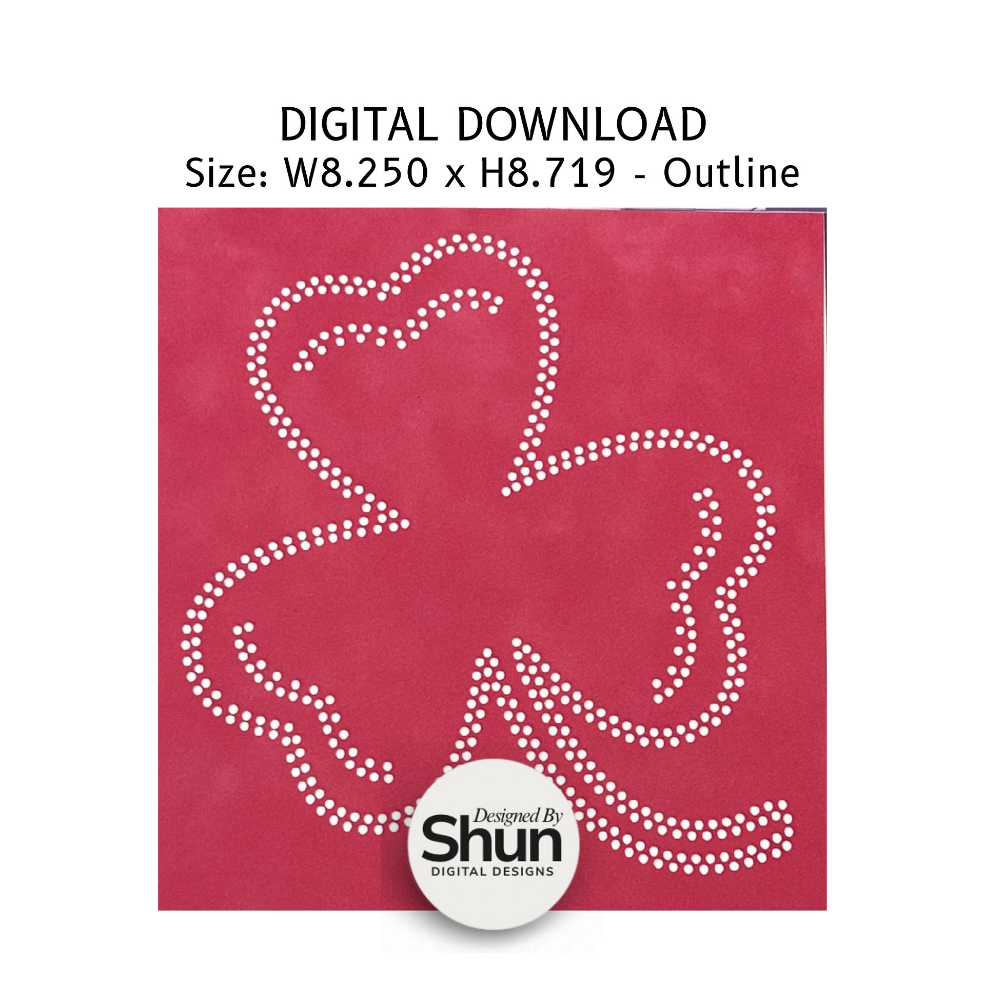 4 Leaf Clover | SS10 Rhinestone Template | Digital Download product image (3)