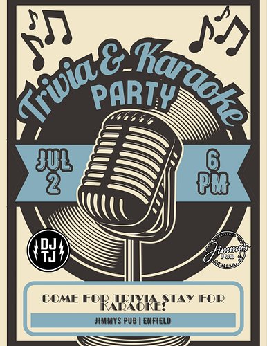 Double dipping tonight @jimmys_pub_enfield! Come for trivia and stay for karaoke! I haven’t hosted karaoke in like 15 years. ...