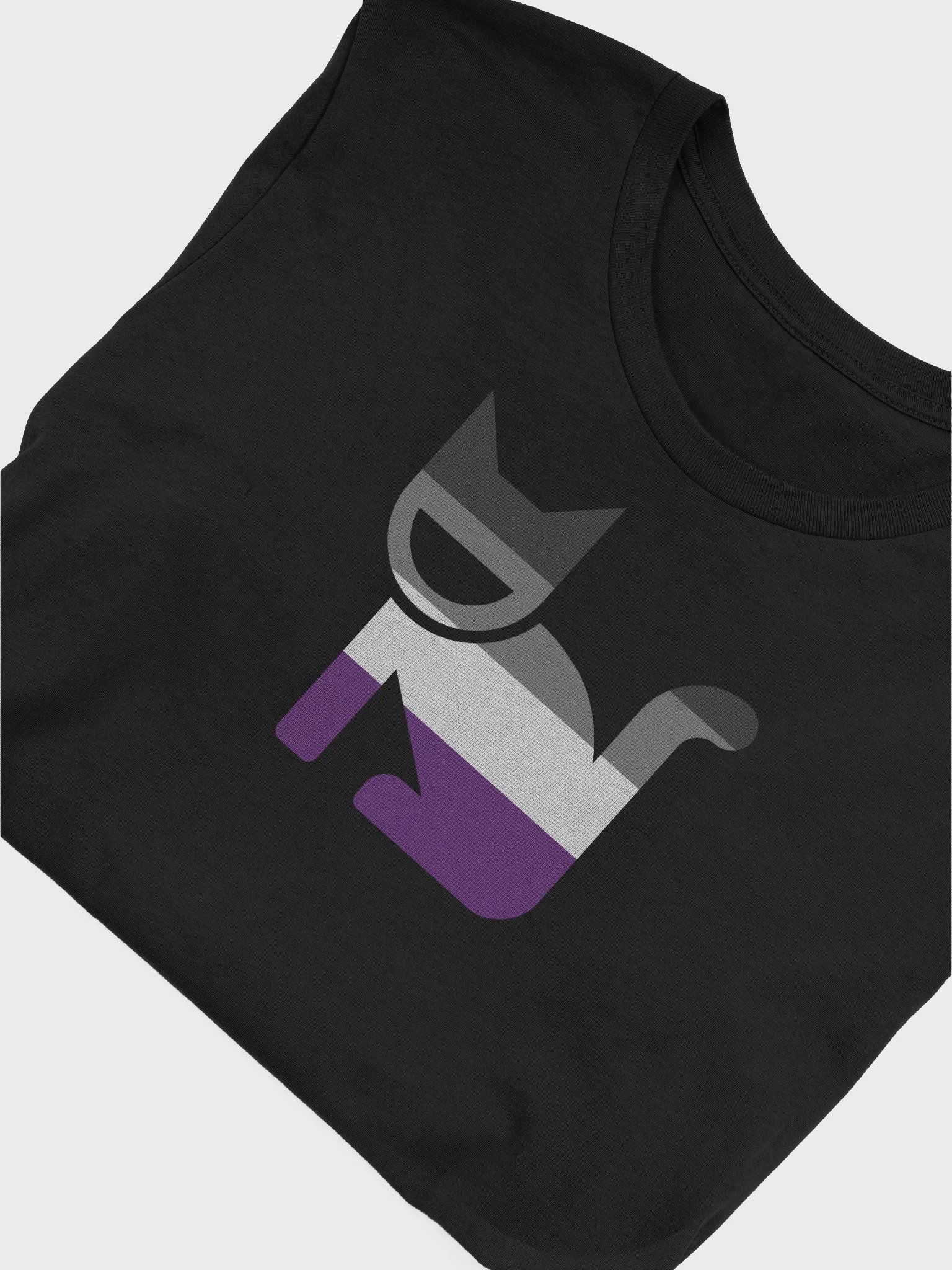 Ace Pride Happy Cat T-Shirt (Horizontal Flag) product image (9)