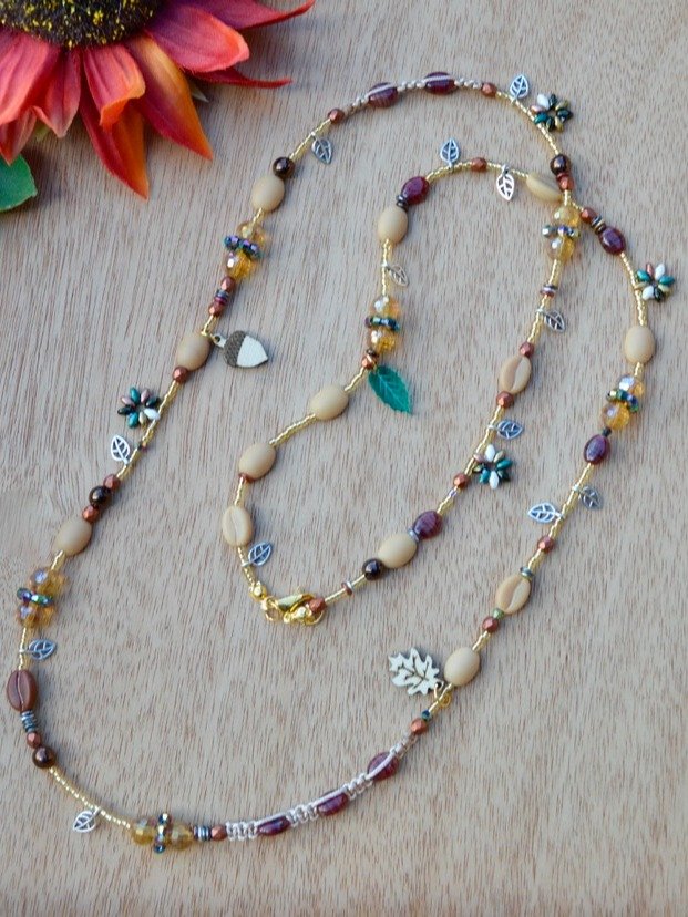 Earthy Handmade Beaded Bohemian Layering Necklace product image (2)