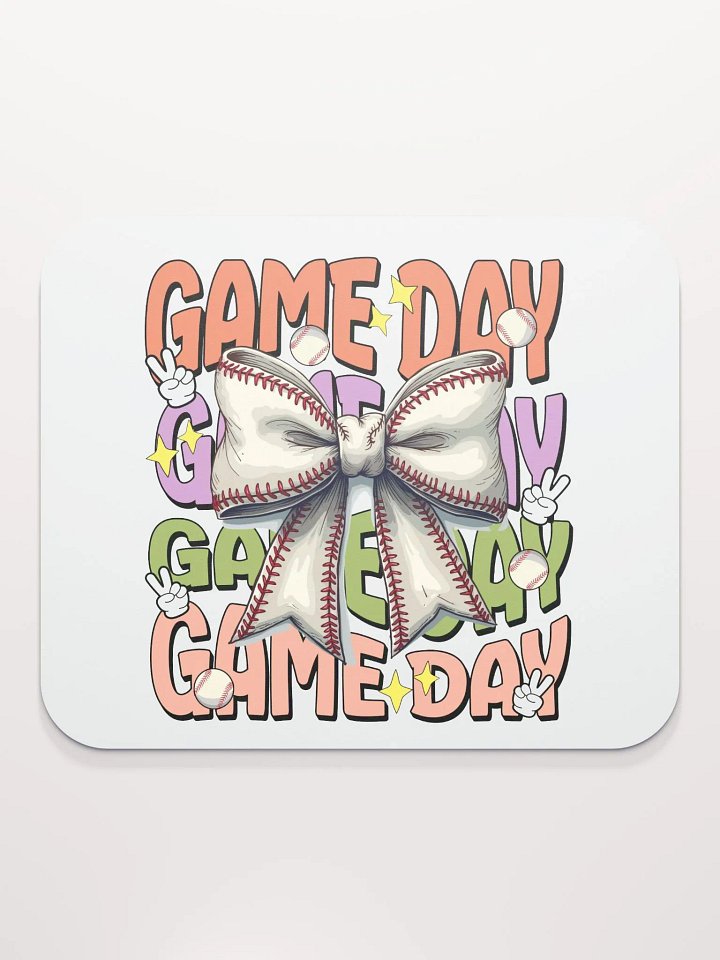 Game Day Bow Baseball Mouse Pad product image (1)