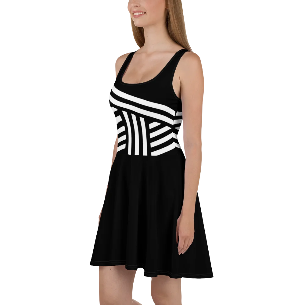 Black & White Minimalist Striped Dress product image (4)