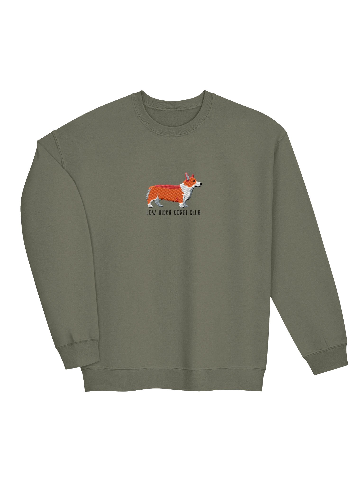 Low Rider Corgi Club Sweatshirt (Embroidered) of a Pembroke Welsh Corgi(Red) product image (6)