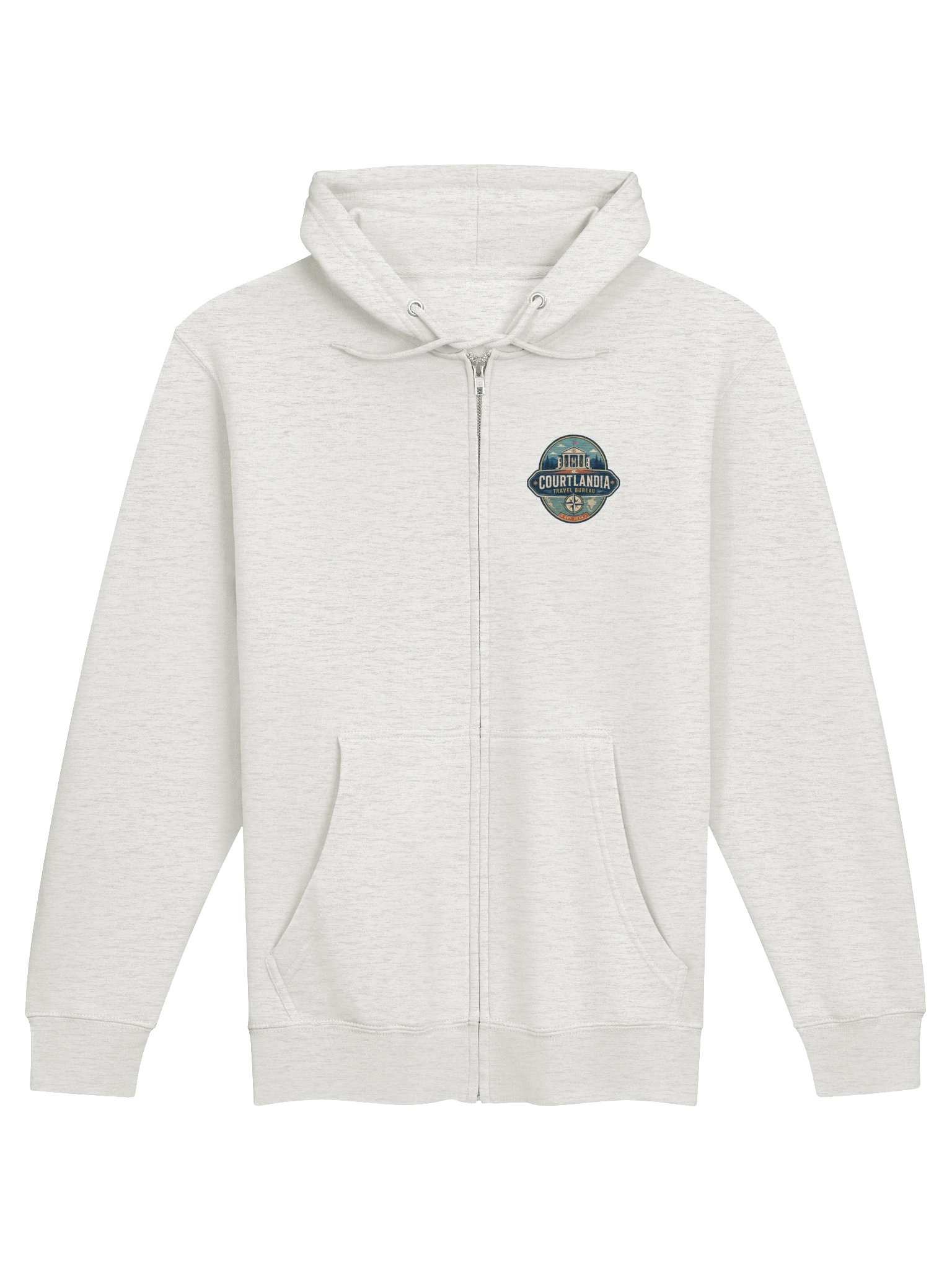 Courtlandia Travel Bureau Vintage Tourist Map Zipper Hoodie product image (1)