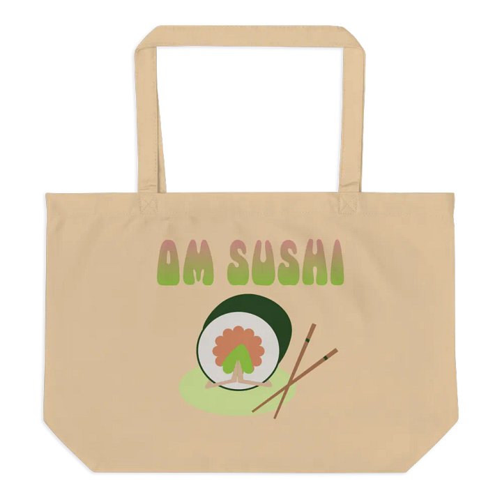 Quirky Om Sushi Eco-Friendly Large Tote Bag product image (1)