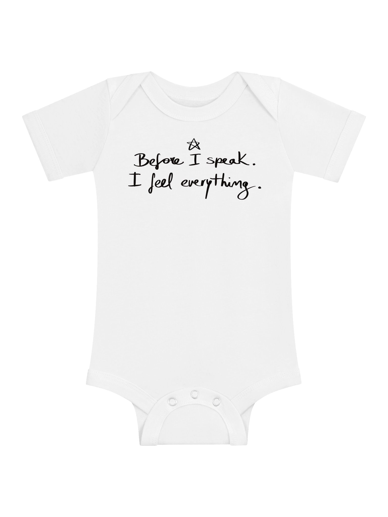 Sensitive Baby Bodysuit, Before I Speak I Feel Everything Onesie, Emotional Intelligence Baby Outfit, Mindful Parenting Gift product image (1)